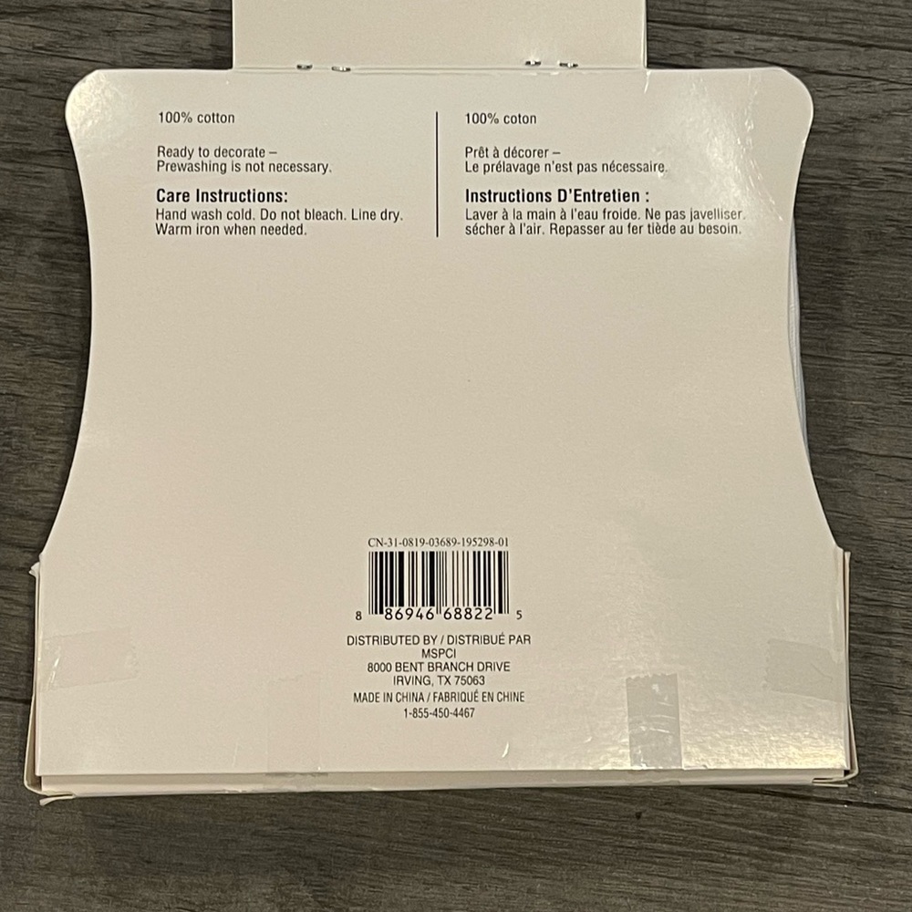 Package of 5 white child aprons one size fits most - Picture 4 of 4